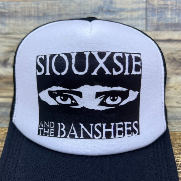 Siouxsie and the Banshees Mens Trucker Hat Black New Wave Gothic Rock Ball Cap - Picture 3 of 8